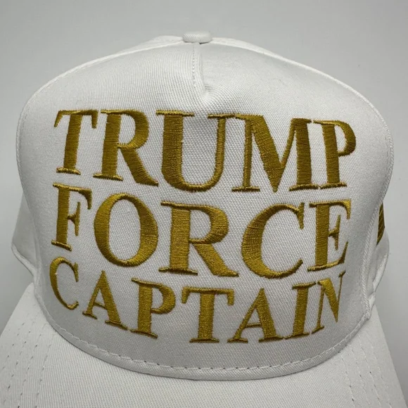 Extremely Rare Cali-Fame Trump Force Captain Logo White Trucker Hat Cap One Size